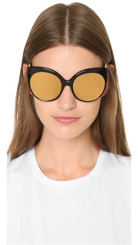 linda farrow mirrored sunglasses